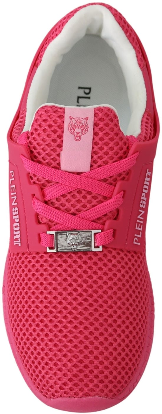 Plein Sport Fuxia Beetroot Polyester Runner Becky Sneakers Shoes