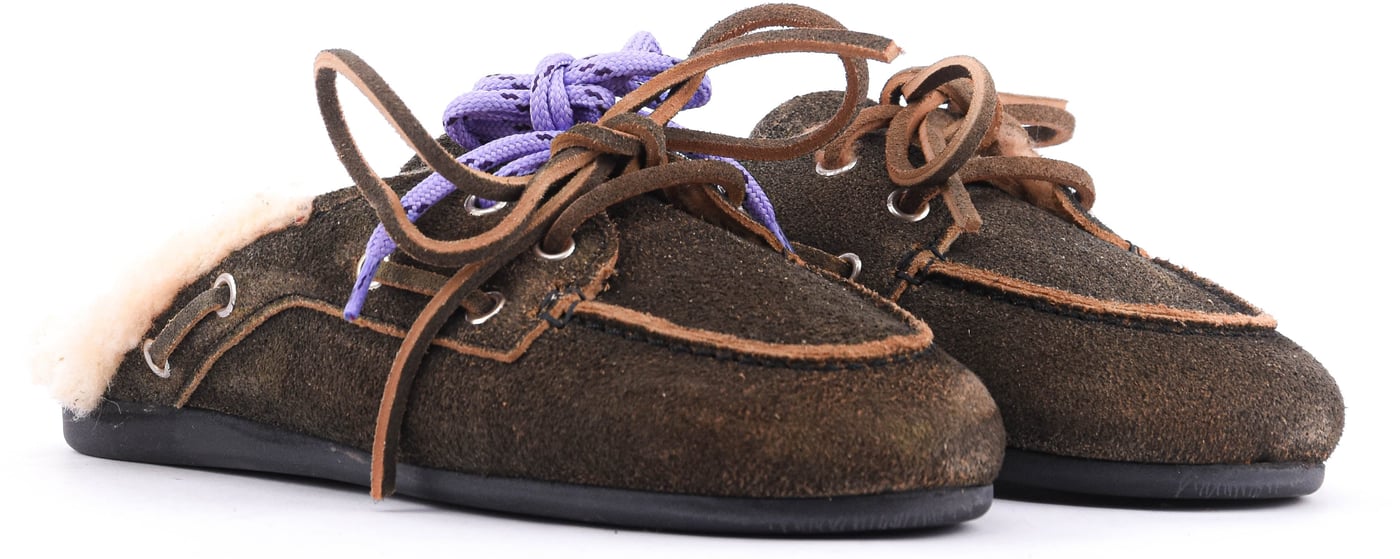 Boat Mule Fur Brushed Suede Daytona Grey