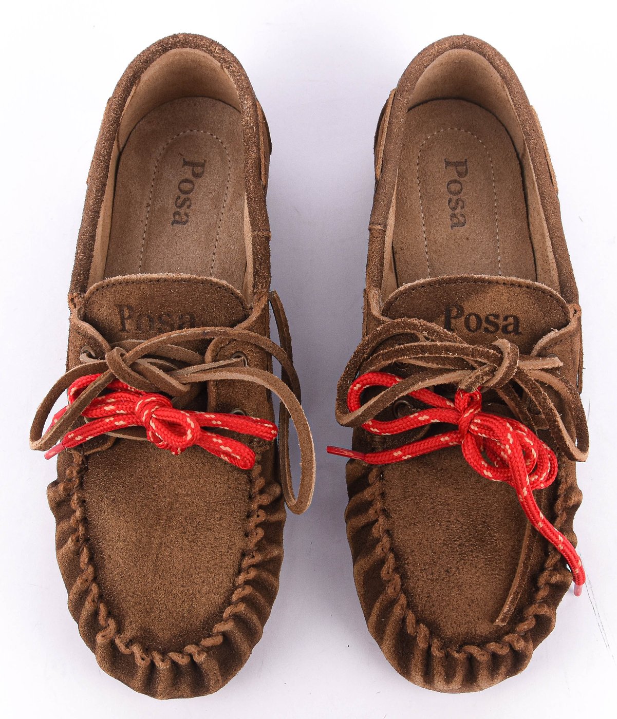 Boat Loafer Wrinkle Brushed Suede Dark Bown