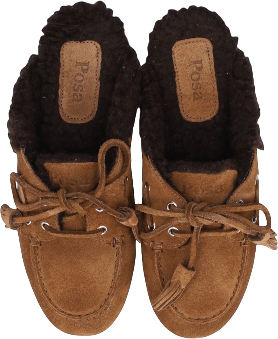 BOAT LOAFERS MULE FUR BEADS