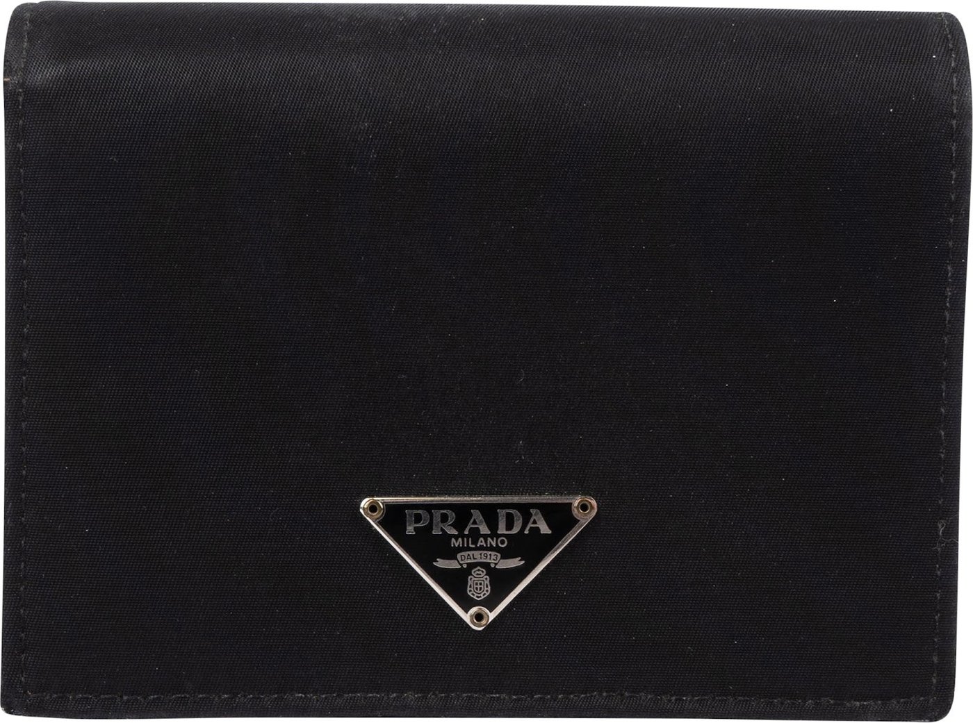 Prada Tessuto Triangle Bifold Wallet