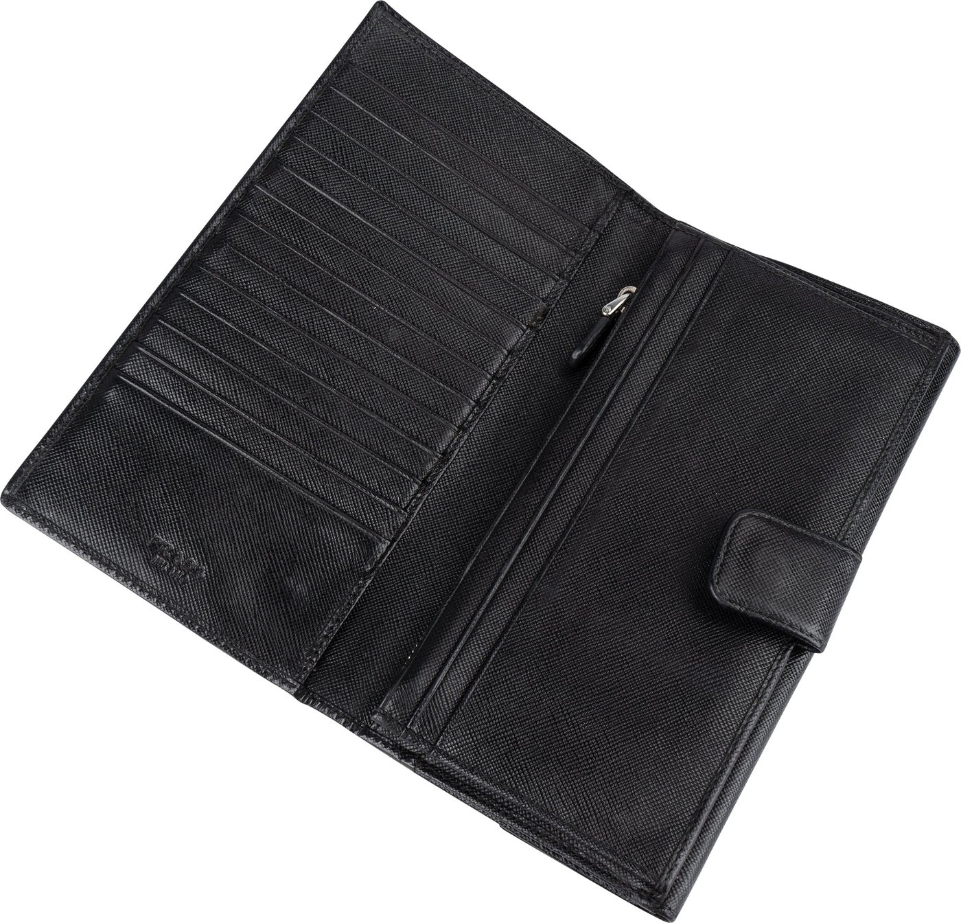 Prada Saffiano Leather Triangel Continental Wallet