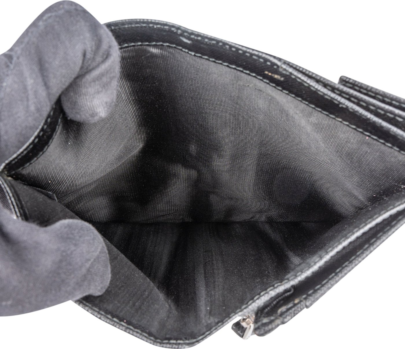 Prada Saffiano Leather Triangel Continental Wallet