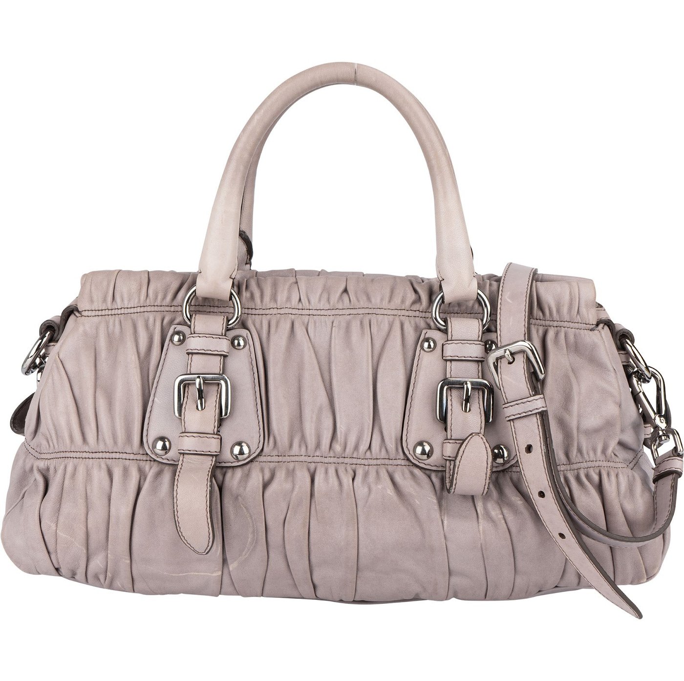 Prada Quilted Nappa Gaufre Satchel Handbag