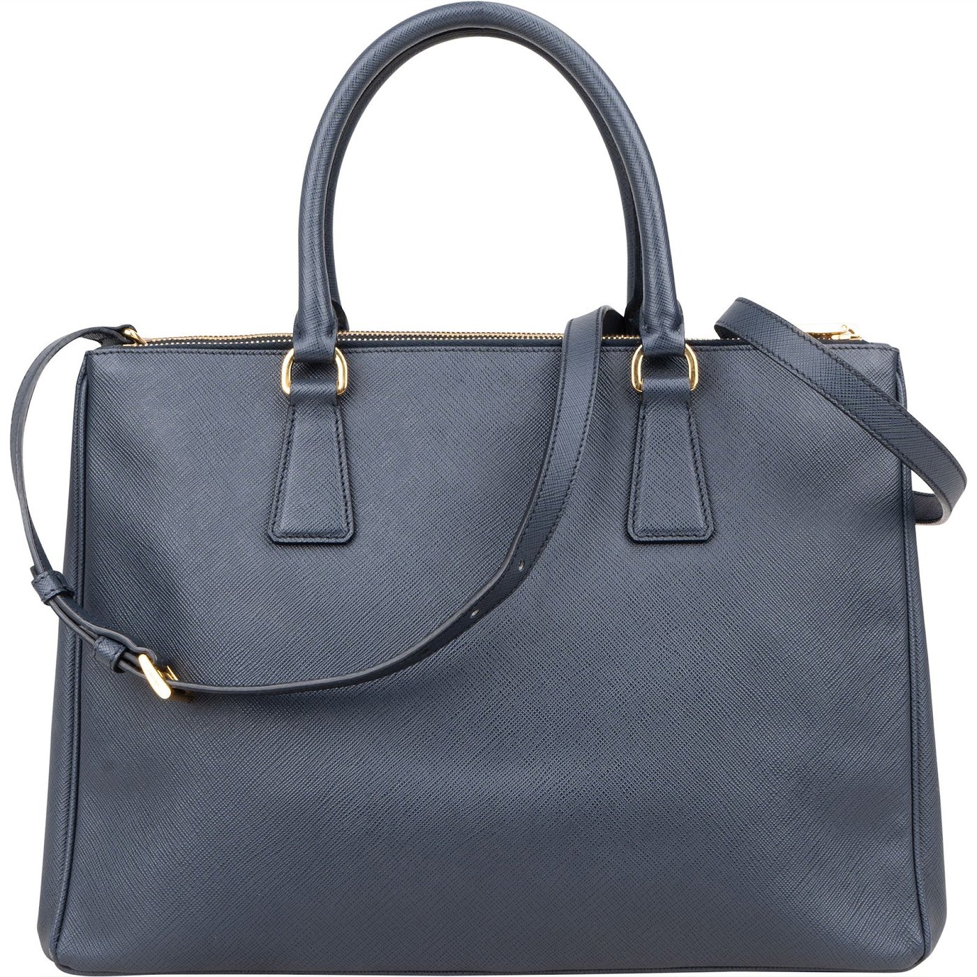 Prada Blue Saffiano Leather Galleria Handbag