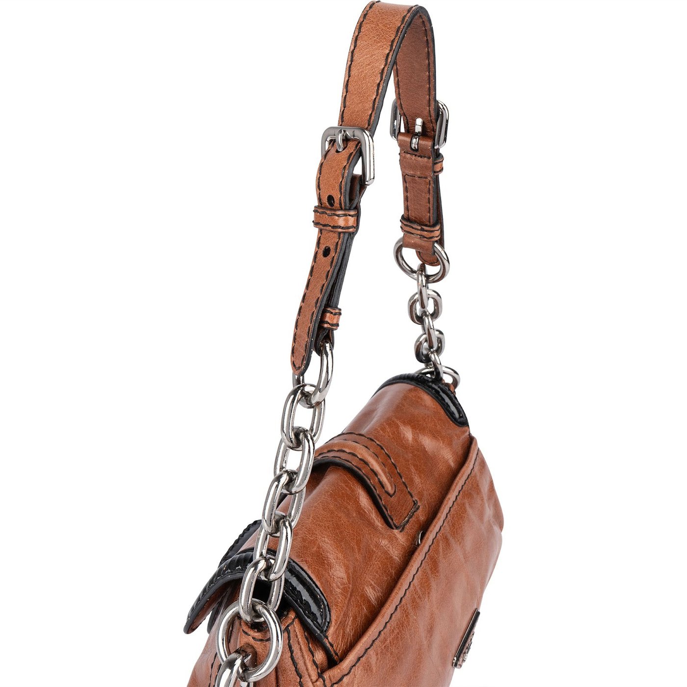 Prada Vitello Antic Chain Shoulder Bag