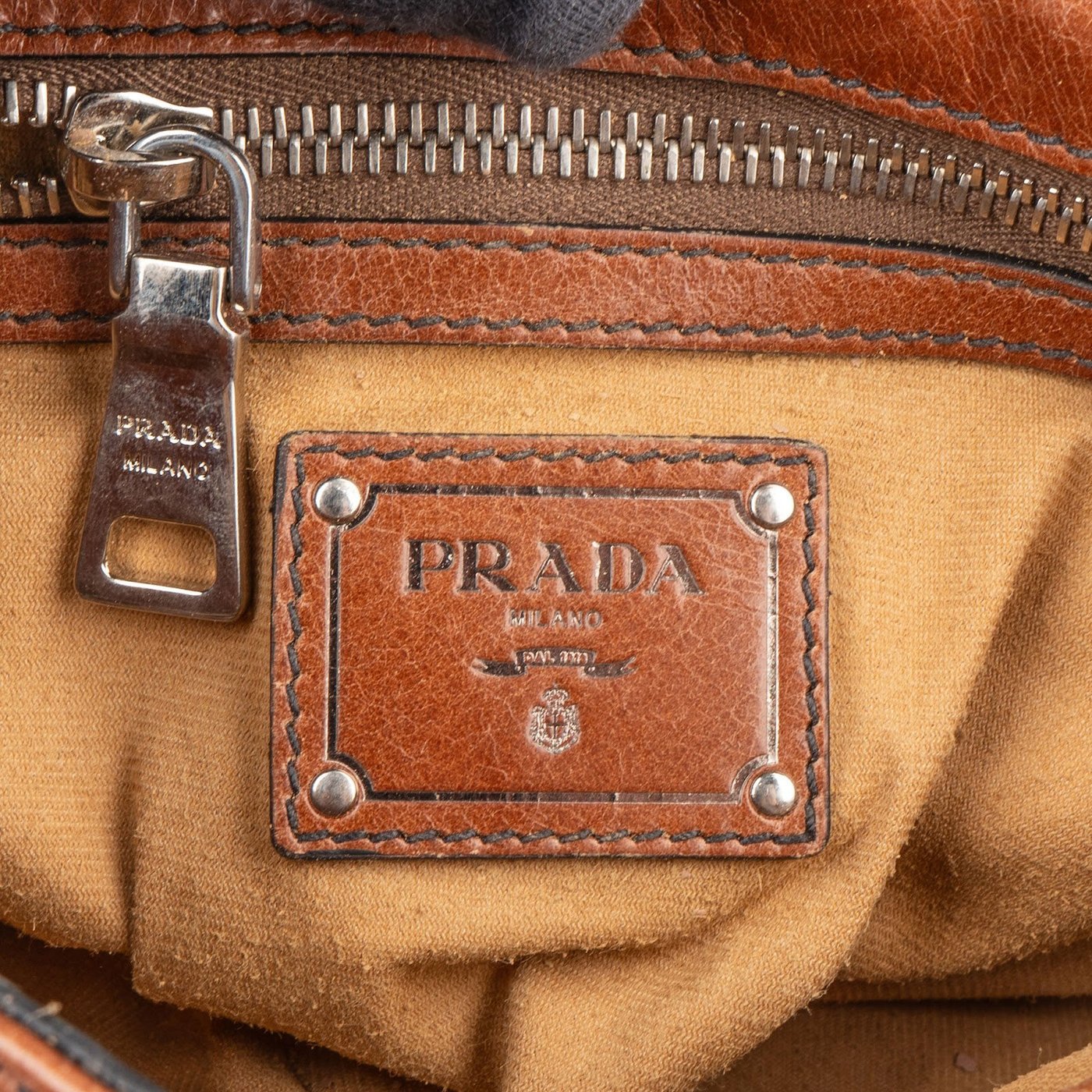 Prada Vitello Antic Chain Shoulder Bag