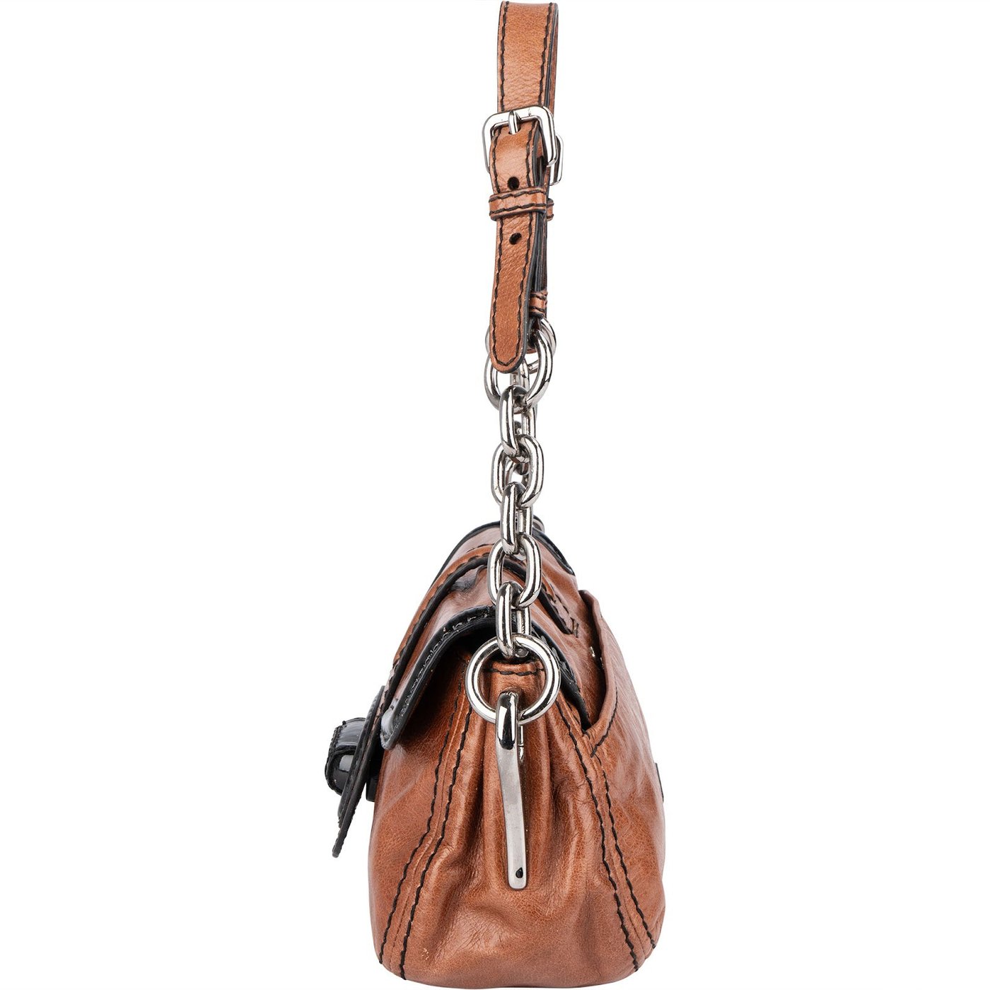 Prada Vitello Antic Chain Shoulder Bag