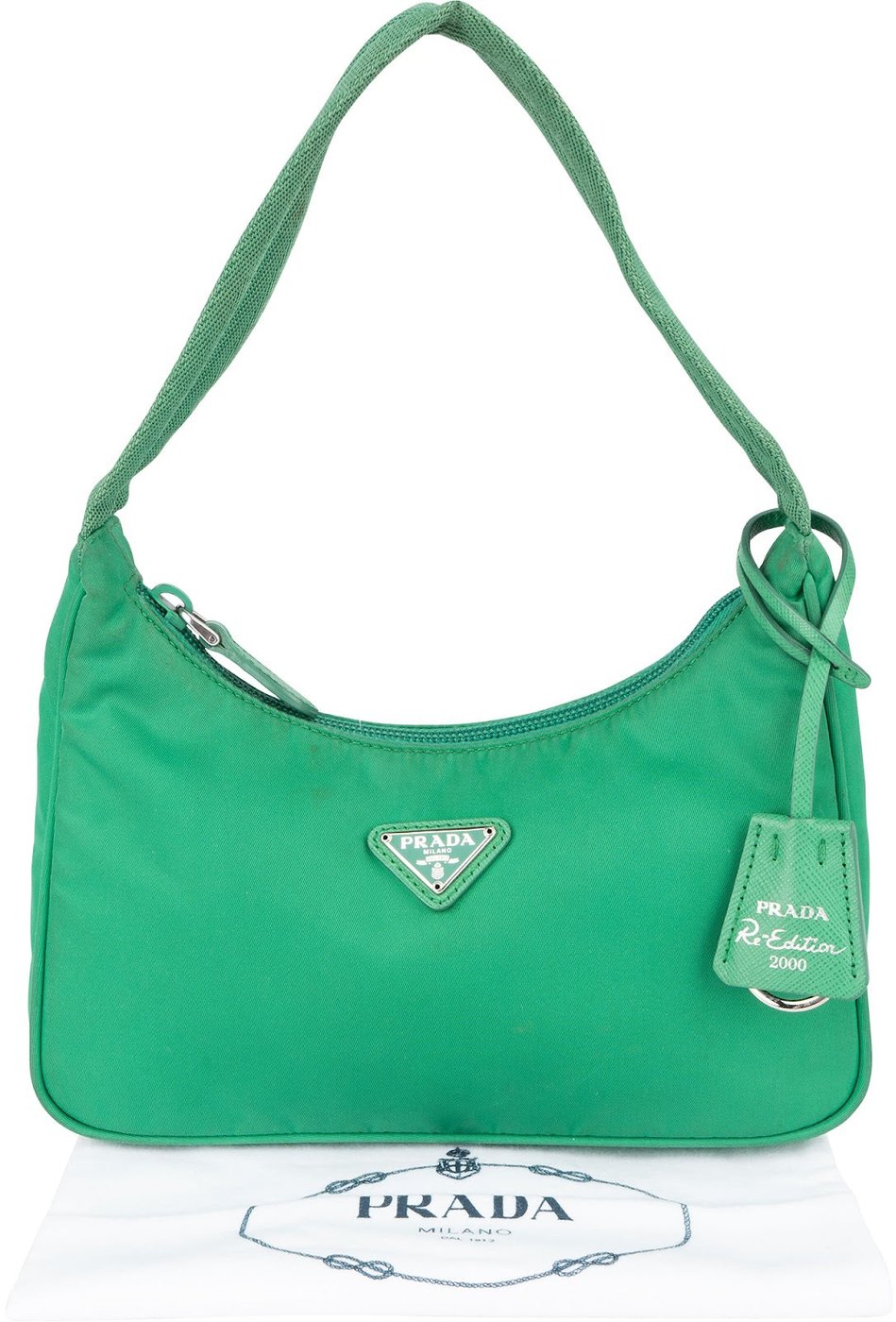 Prada Green Nylon Re-Edition 2000 Handbag