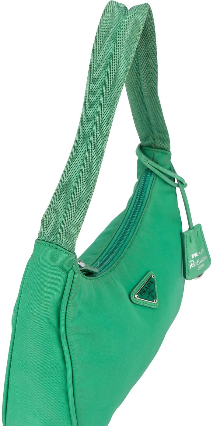 Prada Green Nylon Re-Edition 2000 Handbag