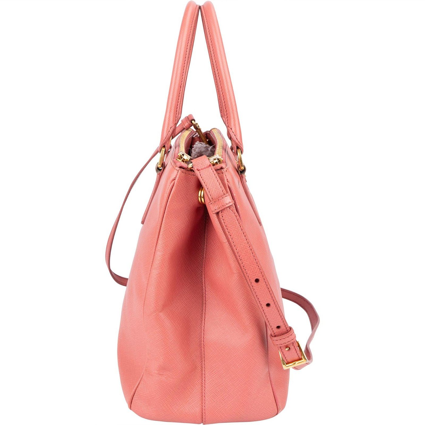 Prada Pink Saffiano Leather Galleria Handbag