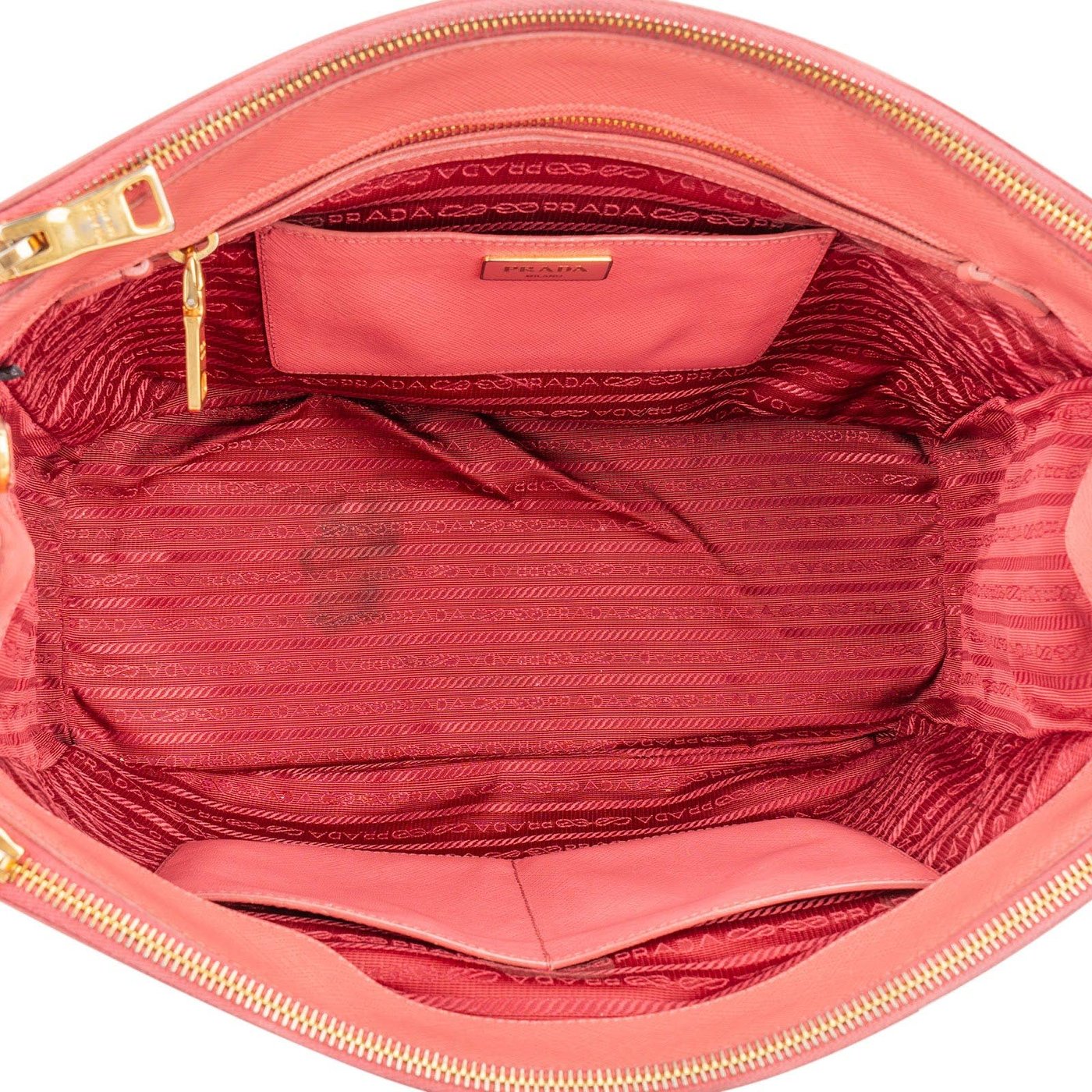 Prada Pink Saffiano Leather Galleria Handbag