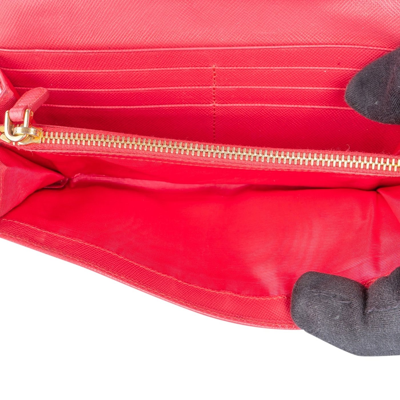 Prada Pink Saffiano Continental Wallet