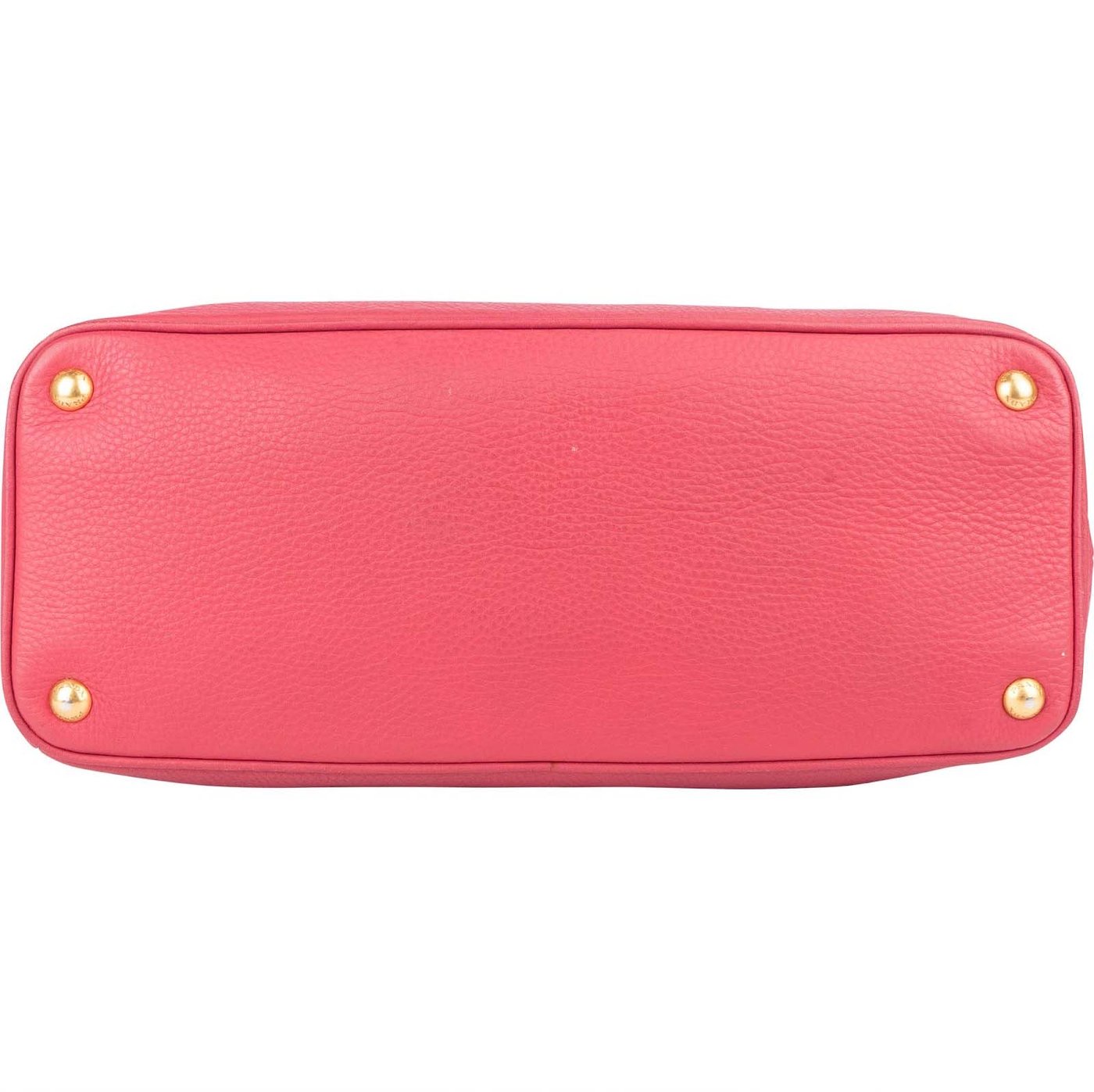 Prada Pink Leather Galleria Double Zip Tote Handbag