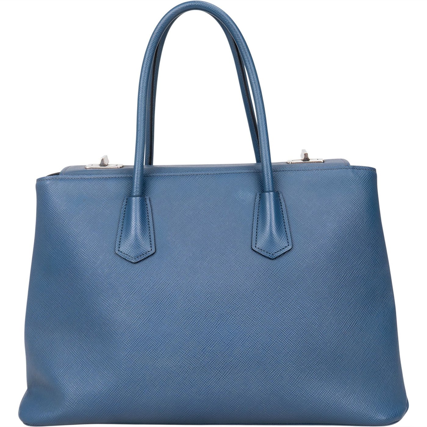 Prada Saffiano Leather Galleria Turnlock Double Handbag