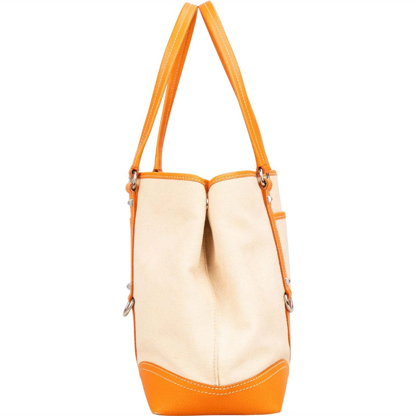 Prada Canvas and Leather Triangle Shoulder Bag