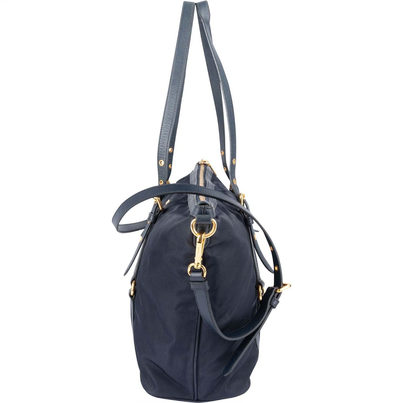 Prada Tessuto Saffiano Leather Tote Shoulder Bag