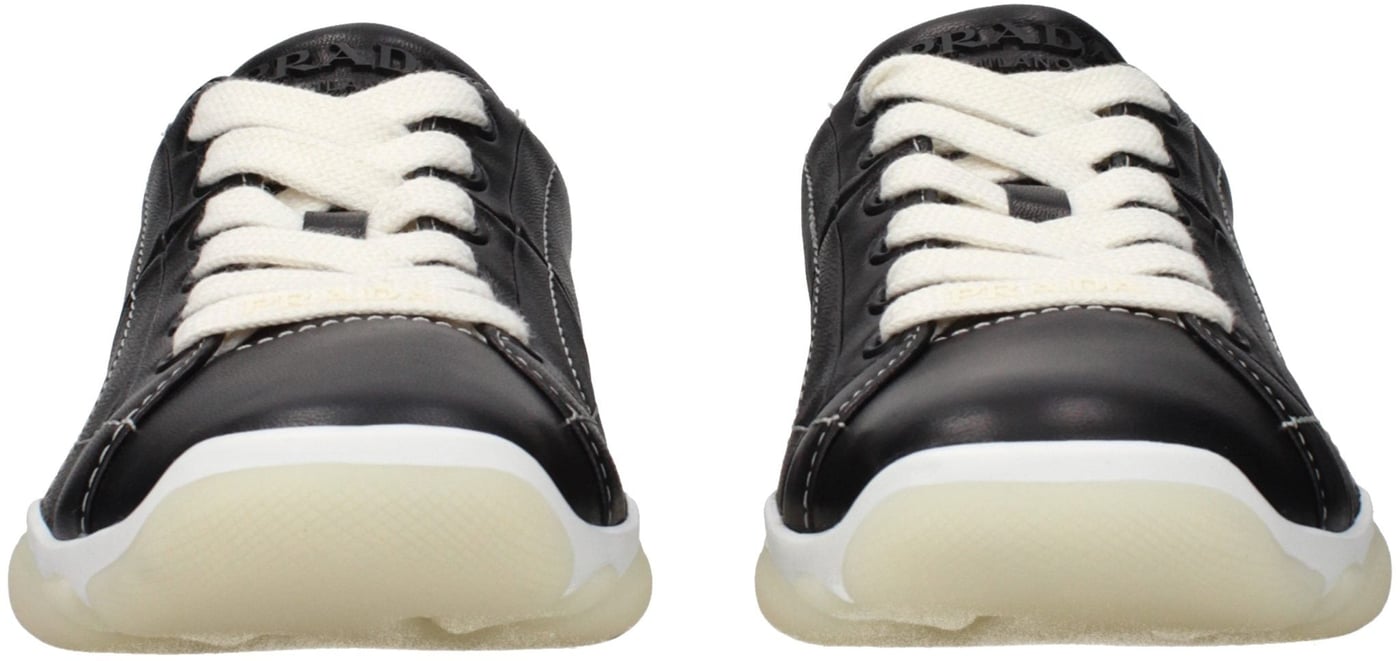 Prada Black Leather Sneakers
