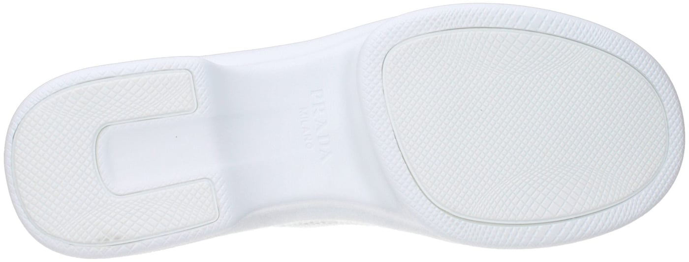 Prada White Fabric Low Top Sneakers