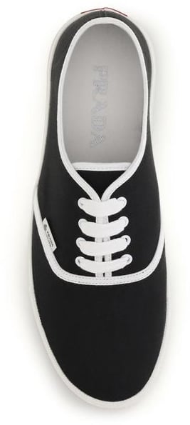 Prada Black Cotton Athletic Sneakers
