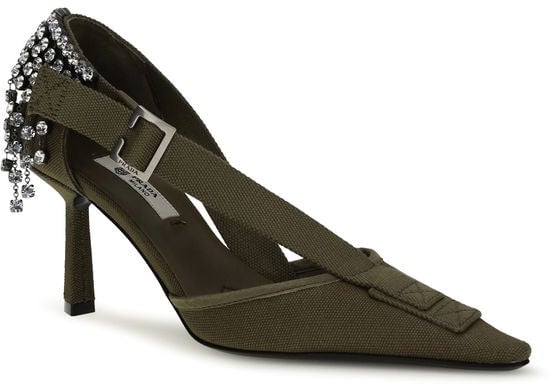 Prada Bicolor Cotton High Heel Pumps