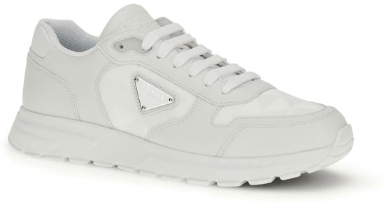 Prada White Recycled Polyamide Athletic Sneakers