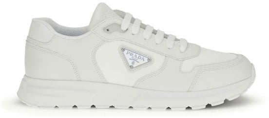 Prada White Recycled Polyamide Athletic Sneakers
