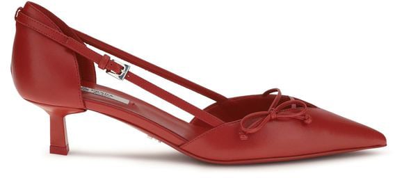 Prada Red Goatskin High Heel Pumps