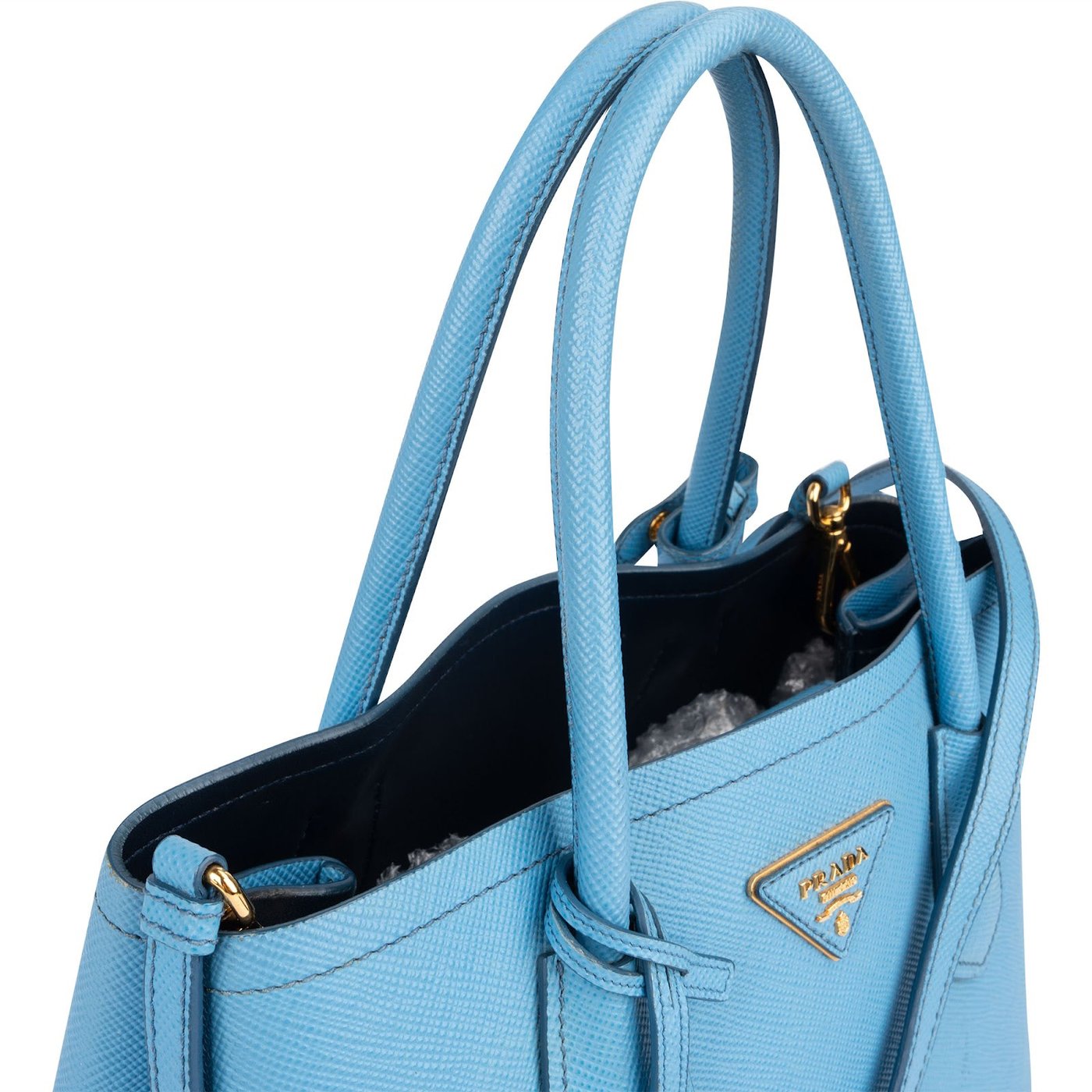 Prada Saffiano Leather Small Double Handbag