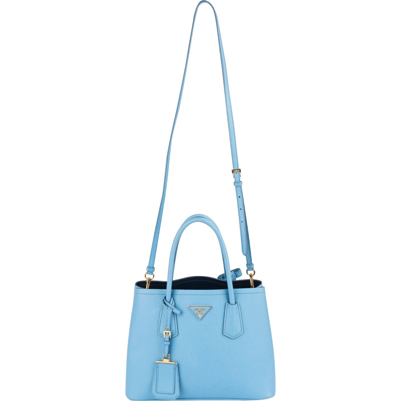 Prada Saffiano Leather Small Double Handbag