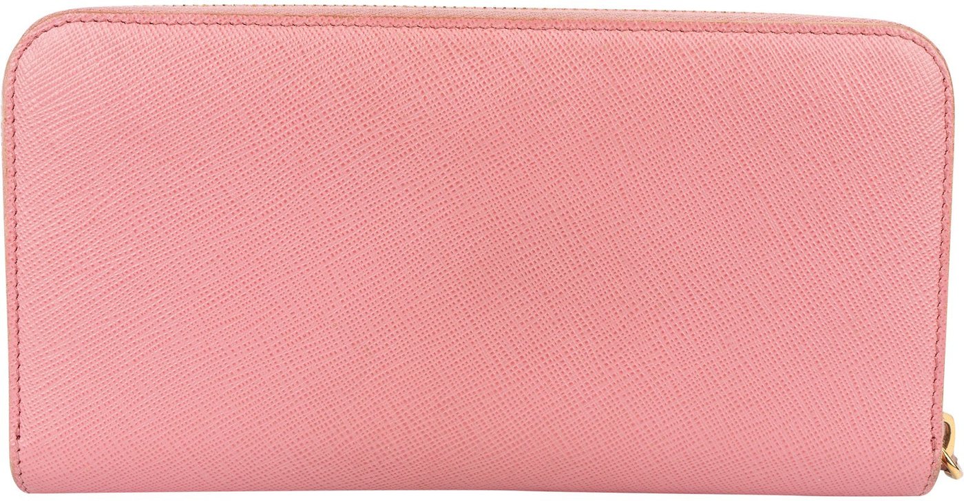 Prada Saffiano Leather Zip Around Wallet