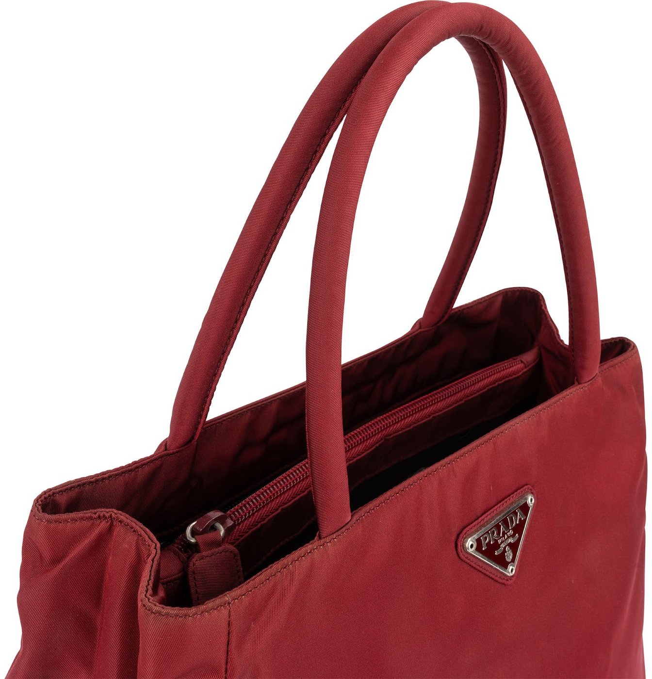 Prada Red Tessuto Handbag