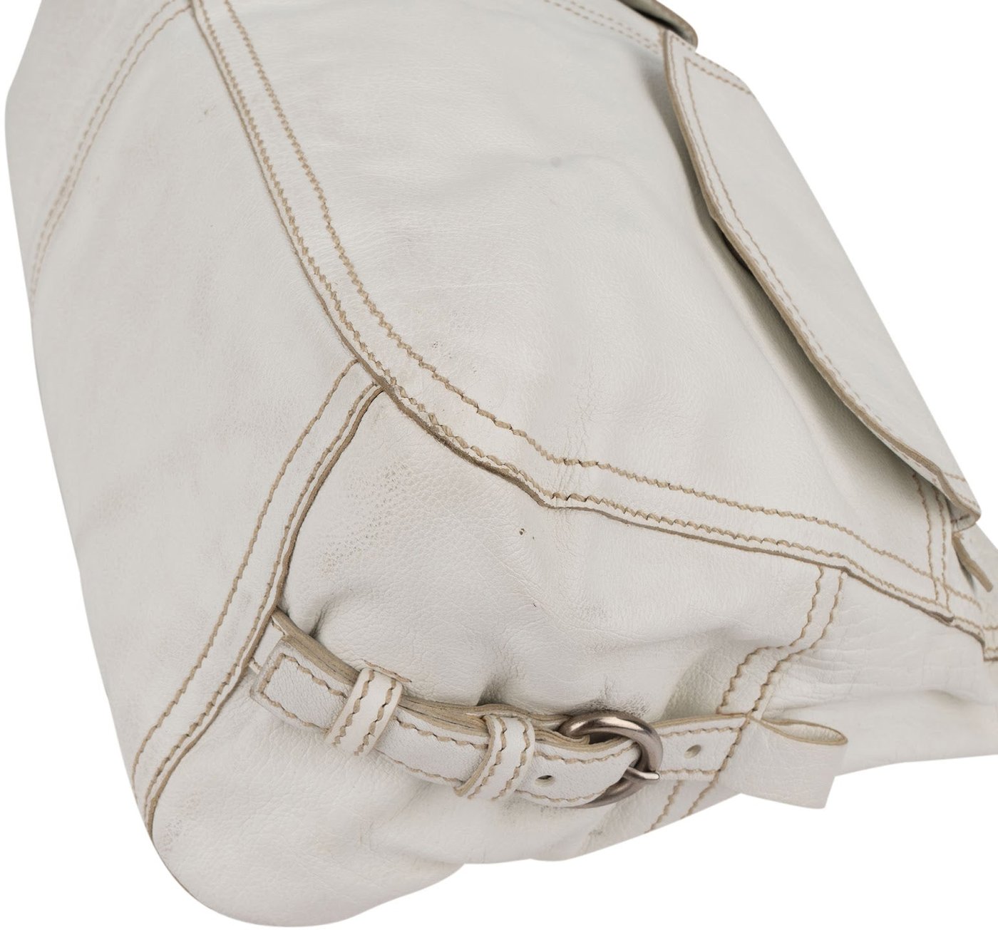 Prada Leather Double Pocket Triangle Shoulder Bag