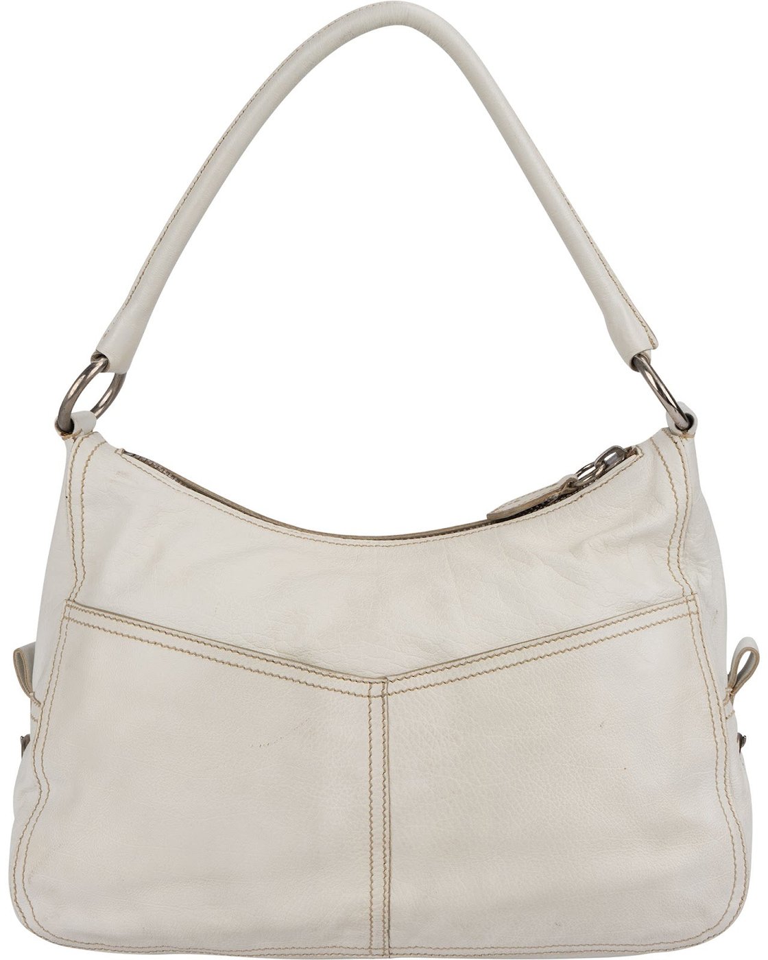 Prada Leather Double Pocket Triangle Shoulder Bag