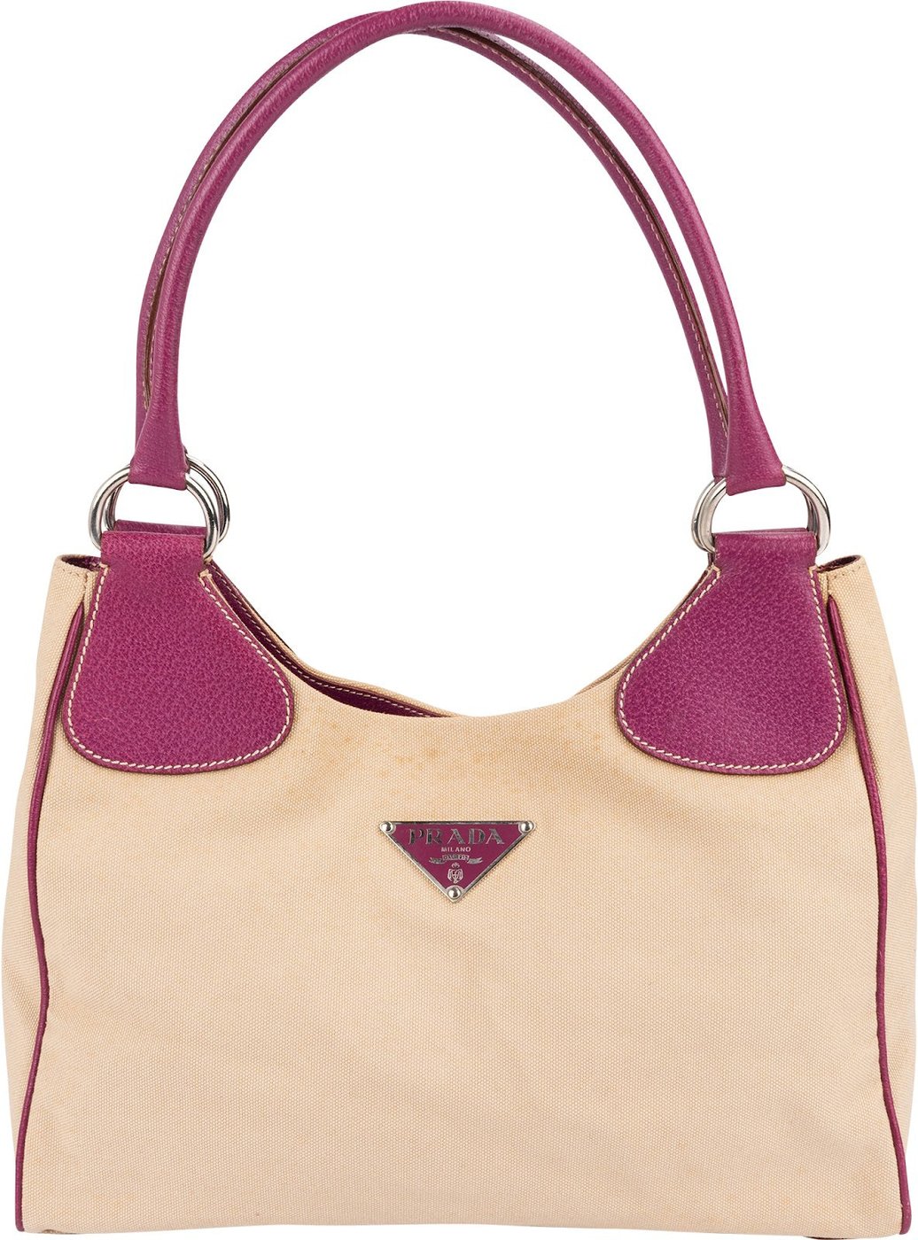 Prada Leather Semitracolla Triangle Shoulder Bag