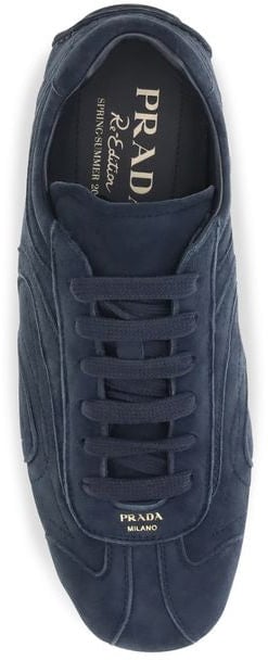 Prada Blue Calf Leather Bos Taurus Athletic Sneakers