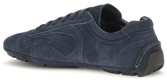 Prada Blue Calf Leather Bos Taurus Athletic Sneakers