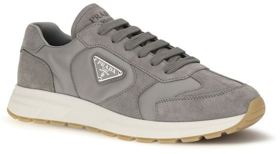 Prada Gray Recycled Polyamide Athletic Sneakers