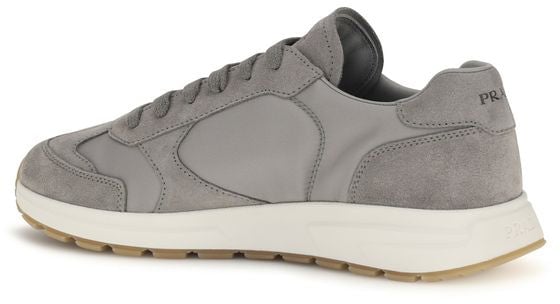 Prada Gray Recycled Polyamide Athletic Sneakers
