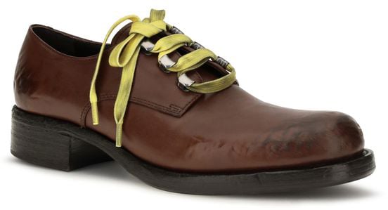Prada Brown Calf Leather Bos Taurus Slip-On Loafers