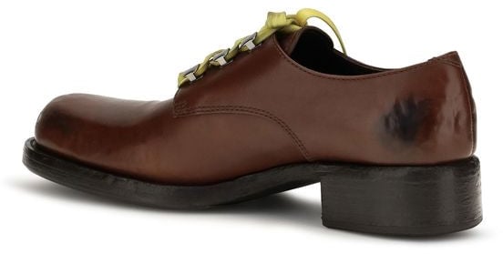 Prada Brown Calf Leather Bos Taurus Slip-On Loafers