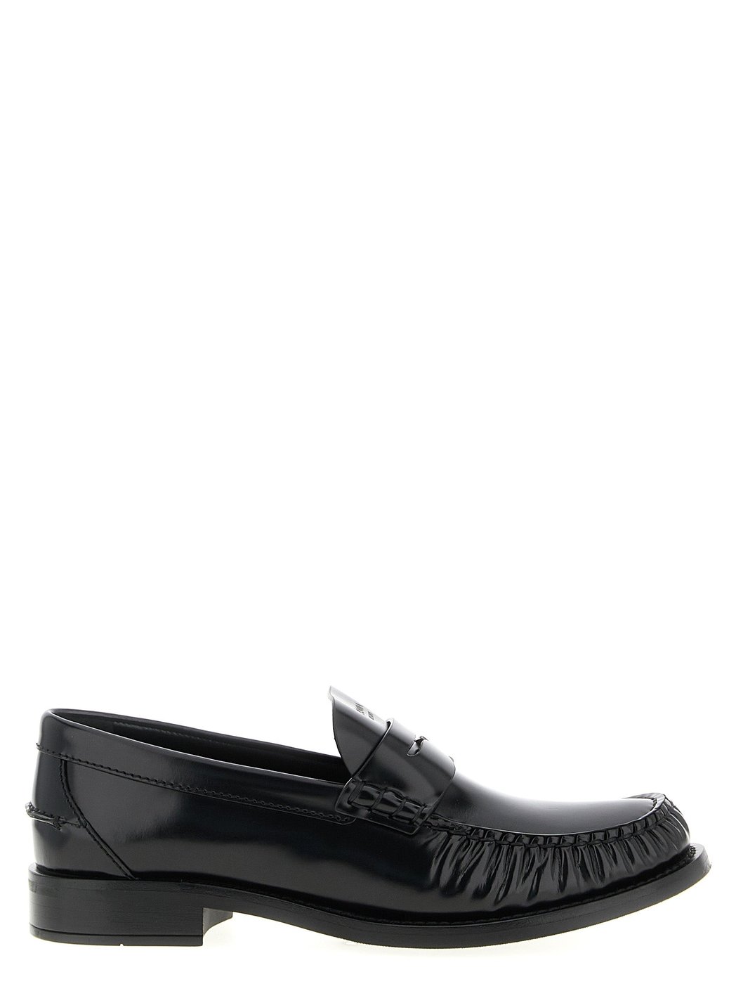 Prada Black Calfskin Slip-On Loafers