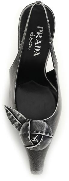 Prada Gray Goatskin High Heel Pumps