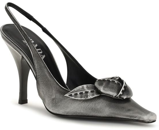 Prada Gray Goatskin High Heel Pumps