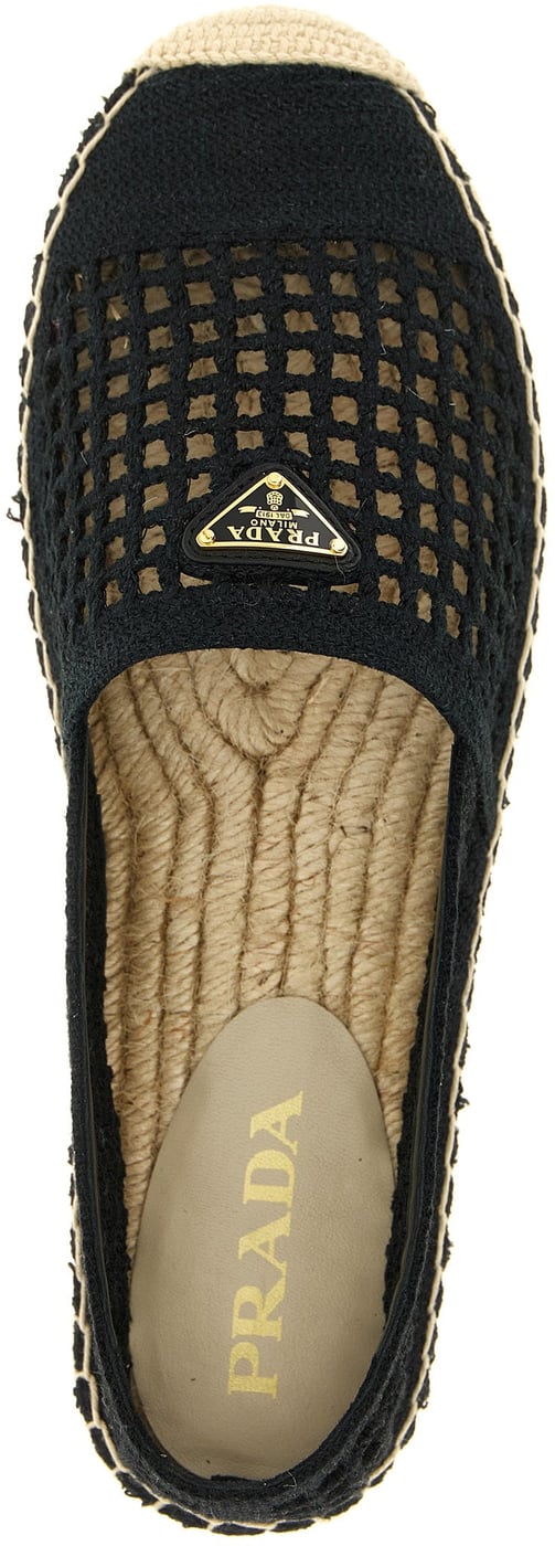 Prada Black Cotton Espadrilles