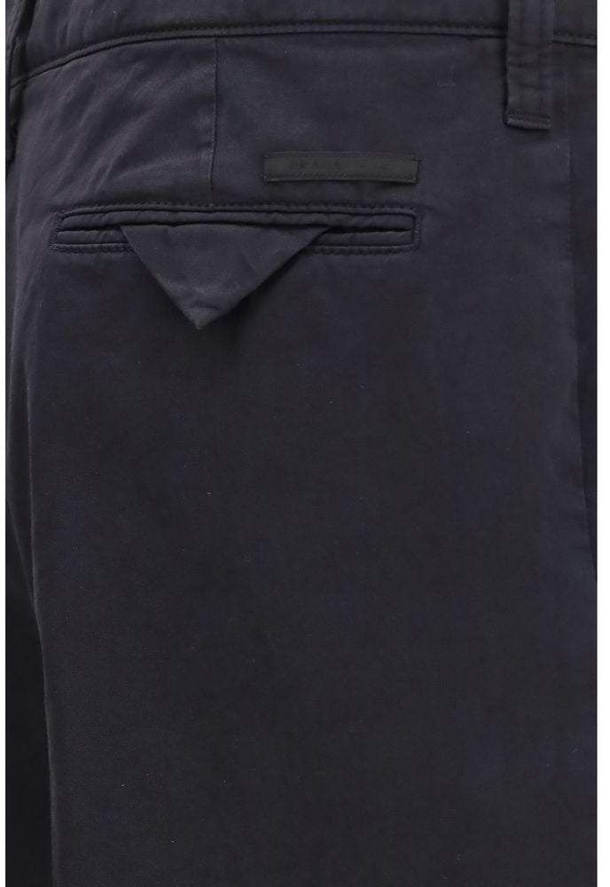 Prada Blue Cotton Casual Pants