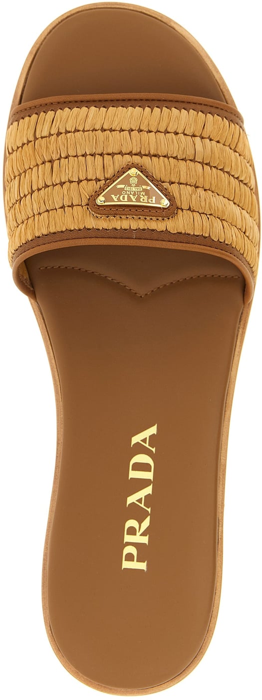 Prada Brown Viscose Slides