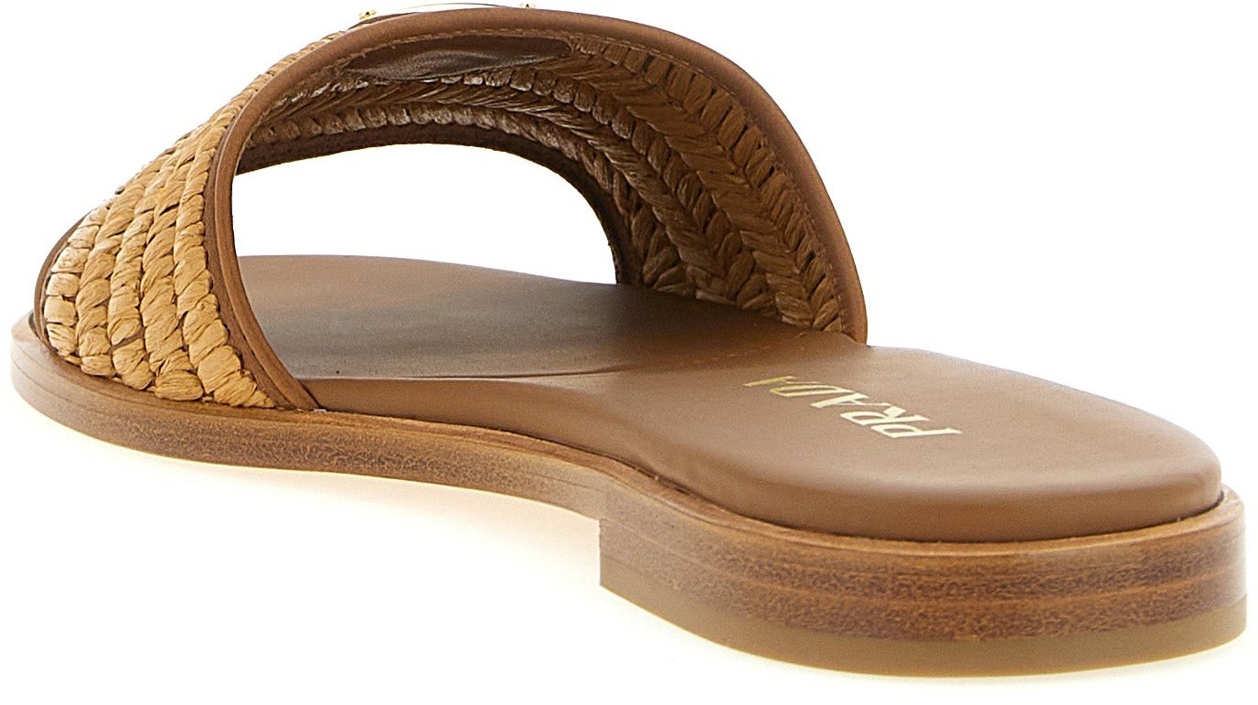 Prada Brown Viscose Slides