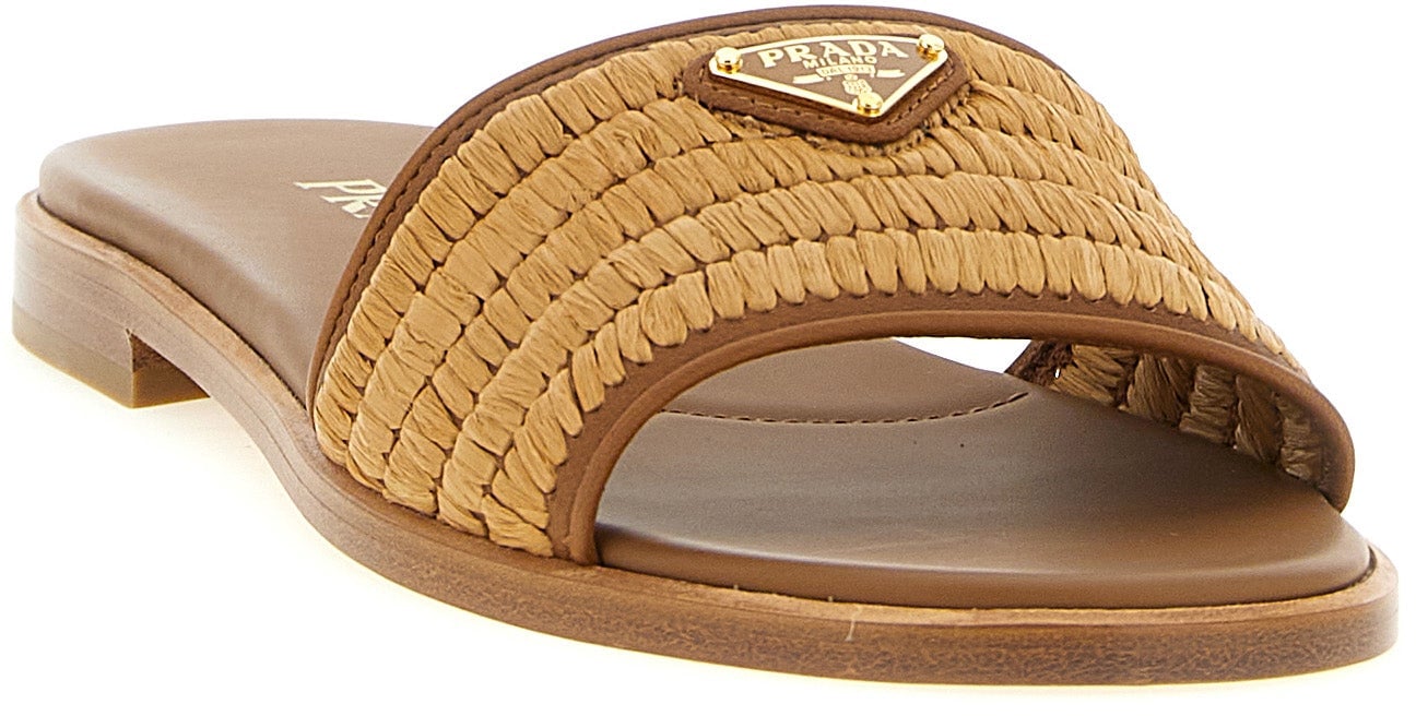 Prada Brown Viscose Slides