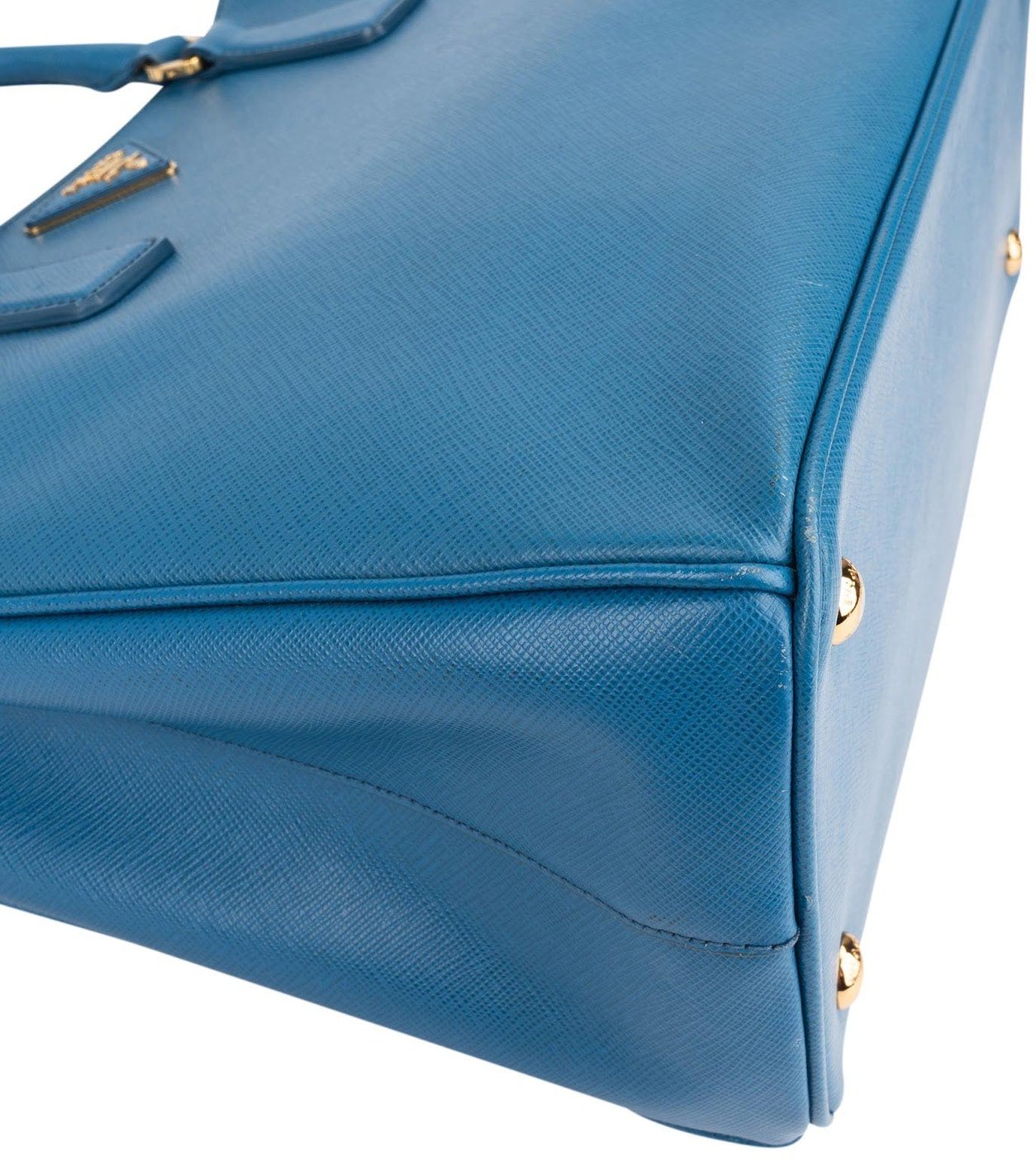 Prada Blue Saffiano Leather Galleria Handbag